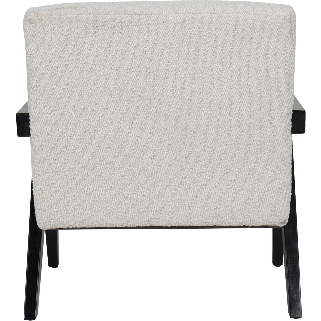 San Diego Wood Frame Cream Boucle Armchair